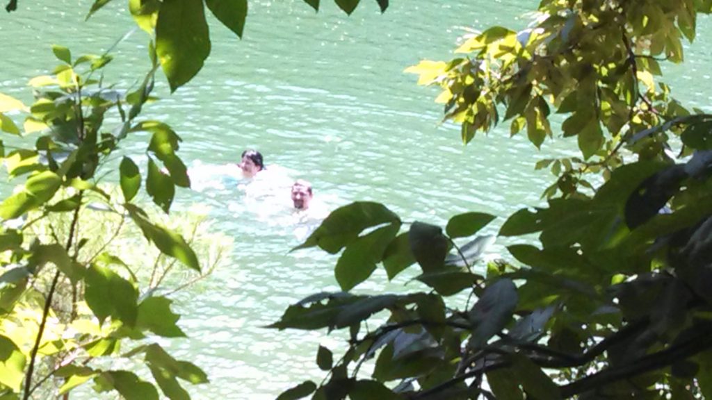 Swimming at Carters Lake