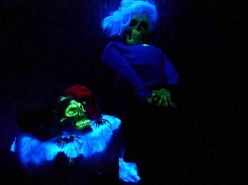 08-This one of the dummies in Jeff's room along with some skulls on a table for the 2007 haunt.