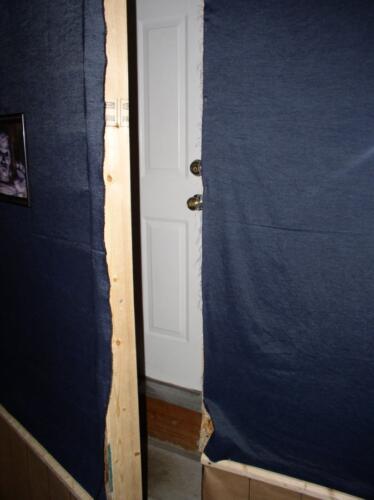 27-One of the 4' x 8' walls was on hinges. It was the secret staff door so actors could exit the haunt and enter the house for restroom breaks without going out the haunt exit in costume in front of all the visitors.