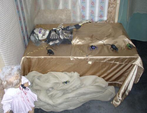 10-This is the bed that was suppose to shake with a skeleton on it for the 2007 haunt.
